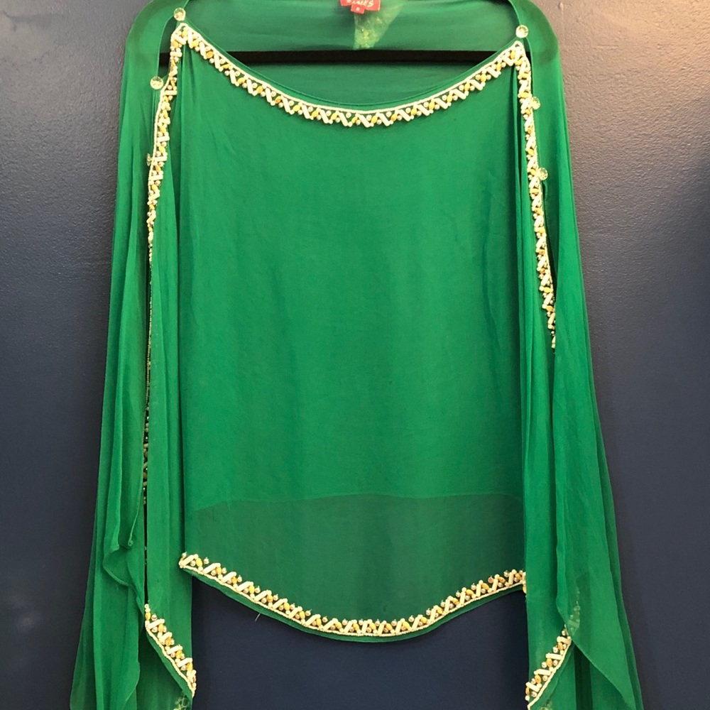 Green Chiffon Top